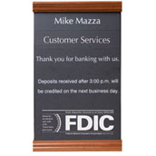 Traditional Magnetic Teller Information Sign for Wall - 7w x 11h