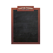Oak Frame Wall Chalkboard with Header - 24w x 36h