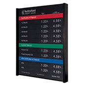 Contemporary Wall Frame with Brochure Holder and 22x28 Rate Display