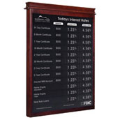 Windsor Wall Frame with 22x28 Magnetic Rate Display