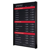 Contemporary Wall Frame w/ 22w x 36h Rate Display
