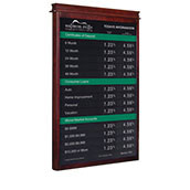 Windsor Wall Frame w/ 22w x 36h Rate Display