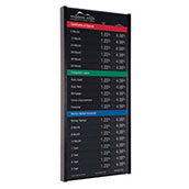Contemporary Wall Frame w/ 22w x 48h Rate Display