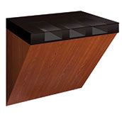 Wall Mount Check Desk with Black Laminate Countertop