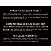 Digital Print Policy Insert Sign, 14w x 11h