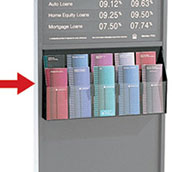 Adjustable, 2-Tiered, 10-Pocket Acrylic Brochure Holder
