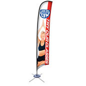 17ft Razor Sail Sign Kit Single-Sided with Scissor Base