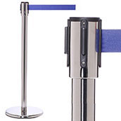 QueuePro200 Retractable Belt Post - Polished Stainless