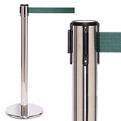 QueuePro250 Retractable Belt Post - Polished Stainless