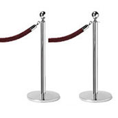 Ball Top Stanchion with Flat Base - Set of 2