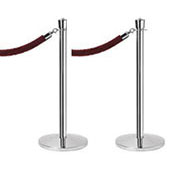 Crown Top Stanchion with Flat Base - Set of 2