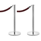 Flat Top Stanchion with Flat Base - Set of 2