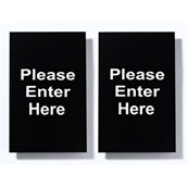 7x11 Post Sign - 2-Sided- Please Enter Here
