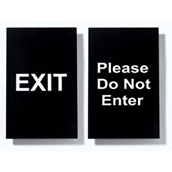 7x11 Post Sign - 2-Sided- Exit-Exit Do Not Enter