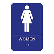 Women Restroom Acrylic ADA Compliant Sign - 6w x 9h
