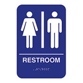 Men/Women Restroom Acrylic ADA Compliant Sign - 6w x 9h