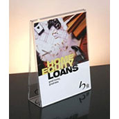 2-Sided Slant Back Counter Acrylic Sign Holder - 8.5x11