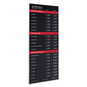 Aluminum Wall Frame with 22w x 48h Sub-surface, Multi-color