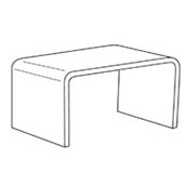 Short Acrylic Riser - 14w x 7h x 14d