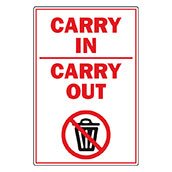 12x18 Carry In Carry Out Sign