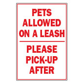 12x18 Pets Allowed Sign