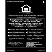 Equal Housing Opportunity - HUD v2 (Spanish) - Black Acrylic