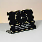 Black Acrylic Deposits After Sign - 7w x 5h