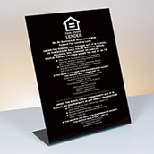 Equal Housing Lender - FDIC Banks - Bent Black Acrylic