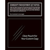 Community Reinvestment Act - Comptroller of Currency - Black Acrylic