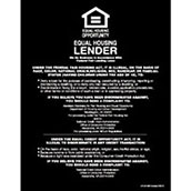 Equal Housing Lender - Credit Unions - Black Acrylic