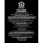 Equal Housing Lender - Credit Unions (Spanish) - Black Acrylic