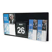 All-In-One Wall Display w/ Brochure Pockets, Sign Holder & Calendar