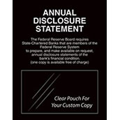 Annual Disclosure Statement - FDIC Banks (Federal Reserve) - Black Acrylic
