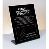 Annual Disclosure Statement - FDIC Banks (Federal Reserve) - Bent Black Acrylic