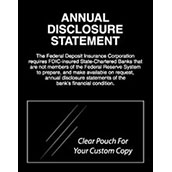 Annual Disclosure Statement - FDIC Banks (Non Federal Reserve) - Black Acrylic