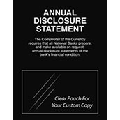 Annual Disclosure Statement - Comptroller of Currency - Black Acrylic