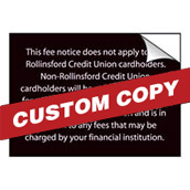 Custom ATM Heavy Duty Decal - 3.5