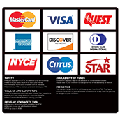 9 Logo ATM Card Acceptance Sign with Policies