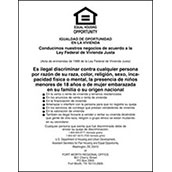 Equal Housing Opportunity (Spanish) - White Acrylic