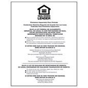 Equal Housing Lender - FDIC Banks (Spanish) - White Acrylic