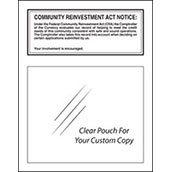 Community Reinvestment Act - Comptroller of Currency - White Acrylic