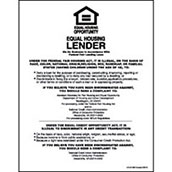 Equal Housing Lender - Credit Unions - White Acrylic