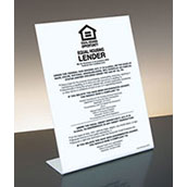 Equal Housing Lender - Credit Unions - Bent White Acrylic