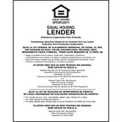 Equal Housing Lender - Credit Unions (Spanish) - White Acrylic