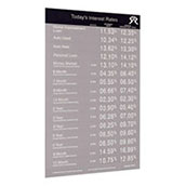 Printed Large Header Strip for Rate Boards - 22w x 3-1/4h