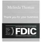 FDIC Sign Insert for Teller Information Displays - 7w x 3h