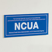 Acrylic NCUA Wall Sign - 7x3