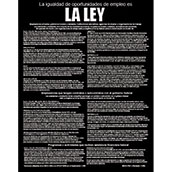Equal Employment Opportunity (Spanish) - Black Acrylic