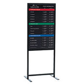 COMBO - Sturdy Black Floor Stand with 22w x 36h MC Rate Display