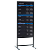 COMBO - Sturdy Black Floor Stand with 22w x 48h Rate Display